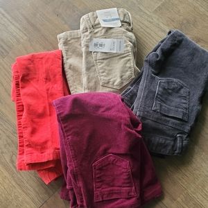 Corduroy pants size 3T for girls 4 pairs